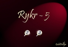 Rykr 5 - náušnice zlacené